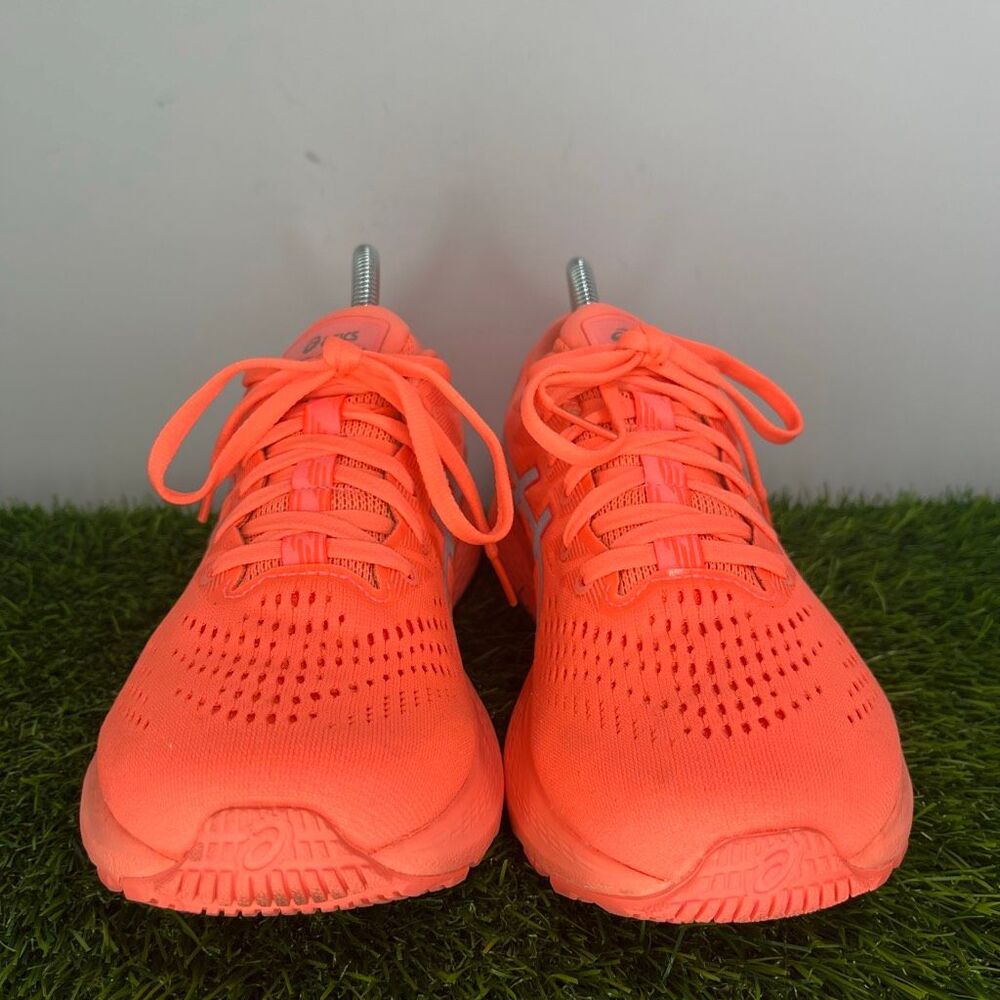 ASICS Gel Kayano 28 Women’s 9.5 Neon Coral Orange Running Shoes 1012B18 - Picture 3 of 9